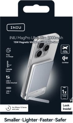 Batterie externe INIU 5000 mAh MagPro slim blanc - Image 8