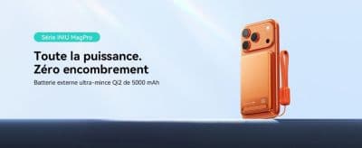 Batterie externe INIU 5000 mAh Magnet Qi2 MagPro slim orange - Image 7