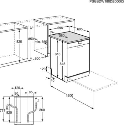 Lave vaisselle 60 cm AEG FFB83806PM ComfortLift Reconditionné - Image 8