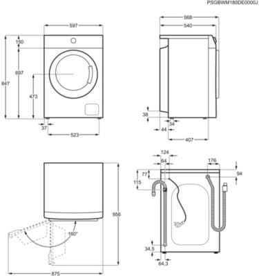 Lave linge hublot ELECTROLUX EW2F6812AA - Image 6