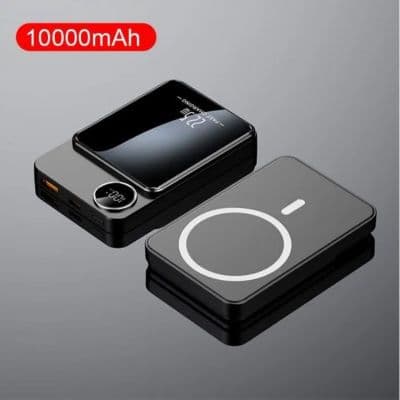 Batterie externe HOBBYTECH à induction pour iPhone 10 000mAh Noir - Image 2