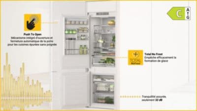 Réfrigérateur combiné encastrable WHIRLPOOL WHC18T574P Supreme Silence - Image 2