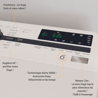 Lave linge top WHIRLPOOL ZENTDLRBX6252BSFR/N Silence - Image 2