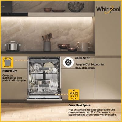 Lave vaisselle encastrable WHIRLPOOL WH6IB16AM6T0 MaxiSpace - Image 3