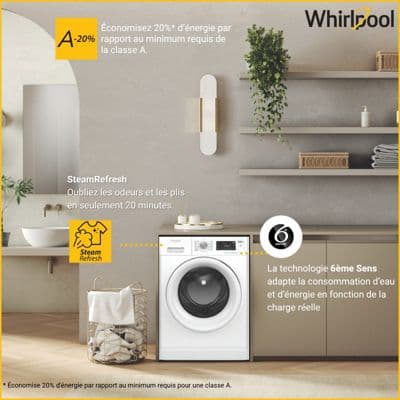 Lave linge hublot WHIRLPOOL FFBS8489WVFR - Image 2