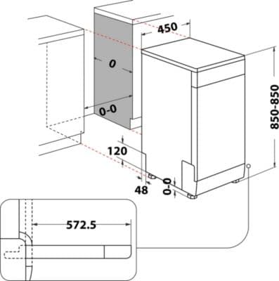 Lave vaisselle 45 cm WHIRLPOOL WSFO3O34PF 6ème Sens - Image 4
