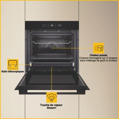 Four encastrable fonction vapeur WHIRLPOOL WK5BAFS81PM1S - Image 2