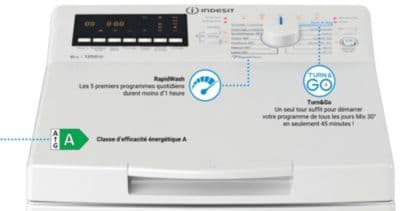 Lave linge top INDESIT BTWHS6261FR - Image 2