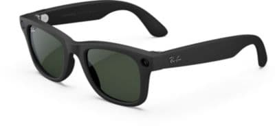 Lunettes connectées META Ray-Ban Wayfarer, Noir Mat, Transitions® Transparent/Vert Graphite
