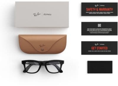 Lunettes connectées META Ray-Ban Wayfarer, Noir Brillant, Transparent - Image 6