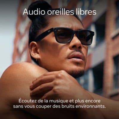 Lunettes connectées META Ray-Ban Wayfarer, Noir Mat, Dégradé Graphite Polarisé - Image 4