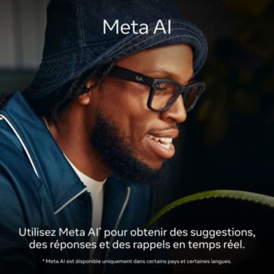 Lunettes connectées META Ray-Ban Wayfarer, Noir Brillant, Vert G15 - Image 3