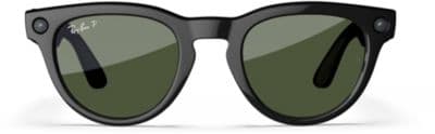 Lunettes connectées META Ray-Ban Headliner (Gen 1), Noir Brillant, Vert G15 Polarisé - Image 2