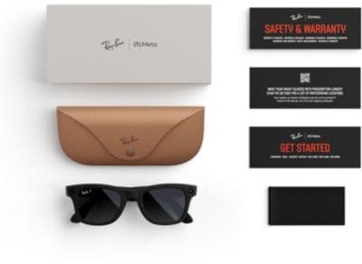 Lunettes connectées META Ray-Ban Wayfarer (grande), Noir Mat, Dégradé Graphite Polarisé - Image 6