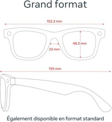 Lunettes connectées META Ray-Ban Wayfarer (grande), Noir Mat, Dégradé Graphite Polarisé - Image 7