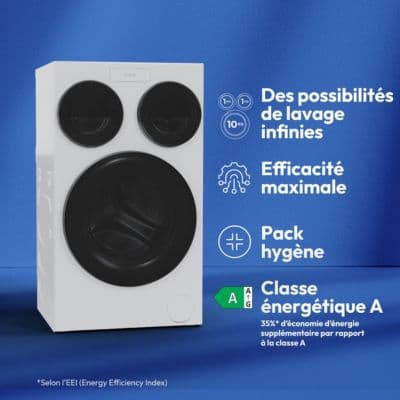 Lave linge hublot CANDY MQD 410CBL9-47 Multiwash 3 tambours - Image 3