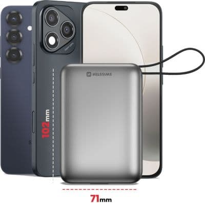 Batterie externe SWISSTEN 20000mAh Câbles USB-C et Lightning Gris - Image 6