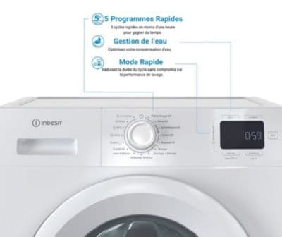 Lave linge hublot INDESIT IM864MYTIMEFR - Image 4