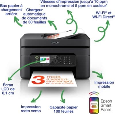 Imprimante jet d'encre EPSON WorkForce WF-2950DWF - Image 2