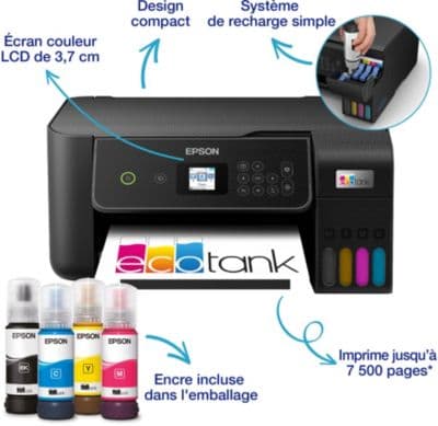 Imprimante jet d'encre EPSON EcoTank ET-2870 - Image 4