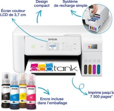 Imprimante jet d'encre EPSON EcoTank ET 2876 - Image 3