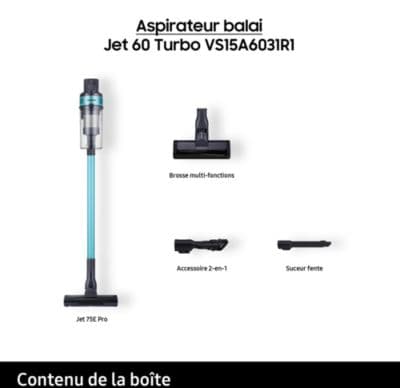 Aspirateur balai SAMSUNG Jet 60 Turbo VS15A6031R1 - Image 3