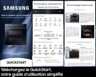 Four encastrable SAMSUNG NV7B45502AK DualCookFlex - Image 9