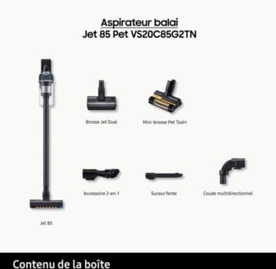 Aspirateur balai SAMSUNG Jet 85 Pet VS20C85G2TN - Image 3