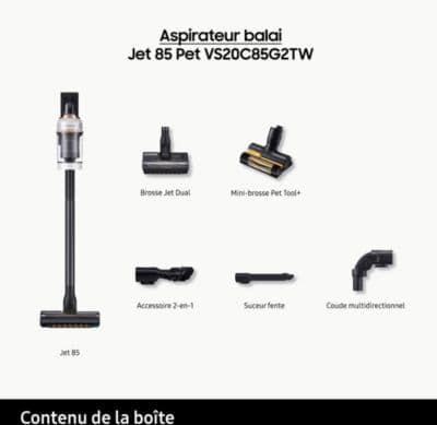 Aspirateur balai SAMSUNG Jet 85 Pet VS20C85G2TW - Image 3