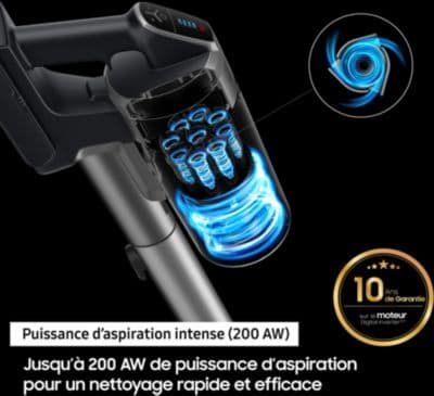 Aspirateur balai SAMSUNG Jet 75E Pet VS20B75BGR4 - Image 6