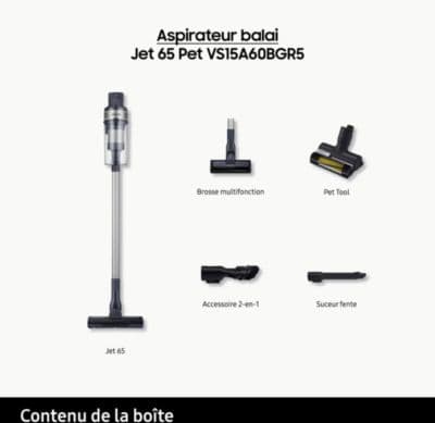 Aspirateur balai SAMSUNG Jet 65 Pet VS15A60BGR5 - Image 3