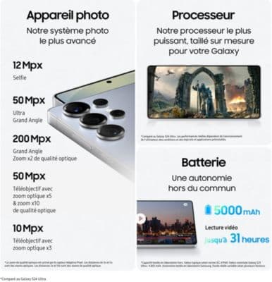 Smartphone SAMSUNG Galaxy S25 Ultra Noir Titane 256Go - Image 6