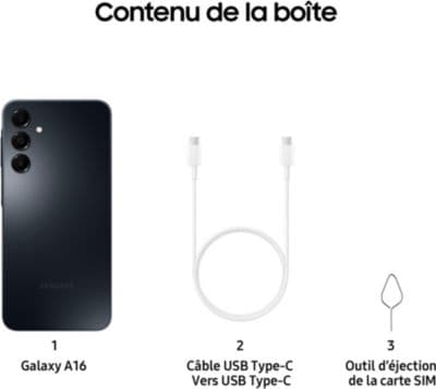 Smartphone SAMSUNG Galaxy A16 128Go Bleu nuit 4G - Image 4