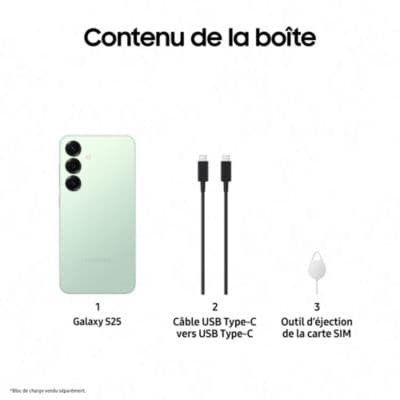 Smartphone SAMSUNG Galaxy S25 Vert d'eau 128Go 5G - Image 9