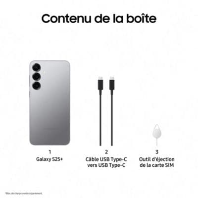 Smartphone SAMSUNG Galaxy S25+ Gris 256Go - Image 9