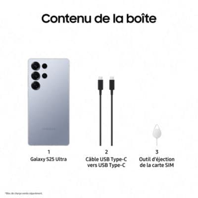 Smartphone SAMSUNG Galaxy S25 Ultra Bleu Titane 256Go - Image 8