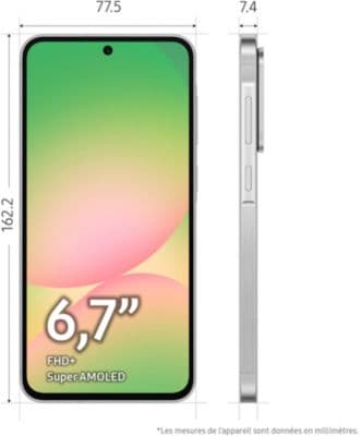 Smartphone SAMSUNG Galaxy A56 Gris 128Go 5G - Image 8