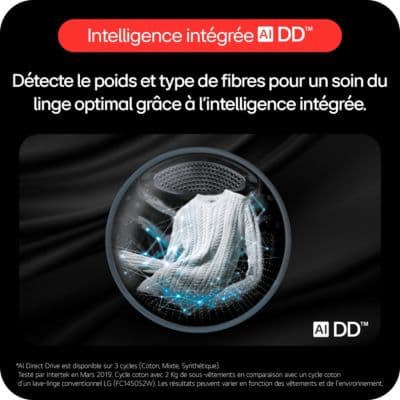 Lave linge séchant hublot LG F164X76BSTA - Image 4
