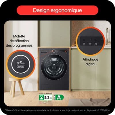 Lave linge hublot LG F20F12BST - Image 4