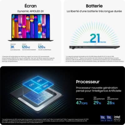 Ordinateur portable SAMSUNG Galaxy Book5 Pro 14'' Copilot+ PC Gris - Image 4