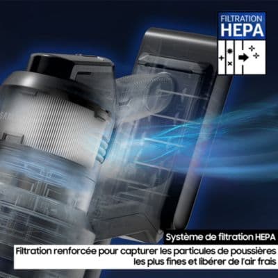 Aspirateur balai SAMSUNG Bespoke AI Jet Ultra 2 batteries VS90F40EEM/WD - Image 7