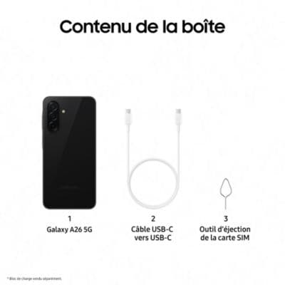 Smartphone SAMSUNG Galaxy A26 Noir 128Go 5G - Image 5