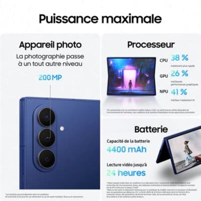 Smartphone SAMSUNG Galaxy Z Fold7 Noir Absolu 256Go - Image 6