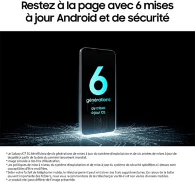 Smartphone SAMSUNG Galaxy A17 128Go Noir 5G - Image 8