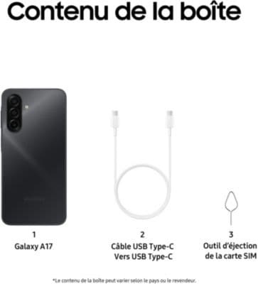 Smartphone SAMSUNG Galaxy A17 Noir 128Go 4G - Image 4