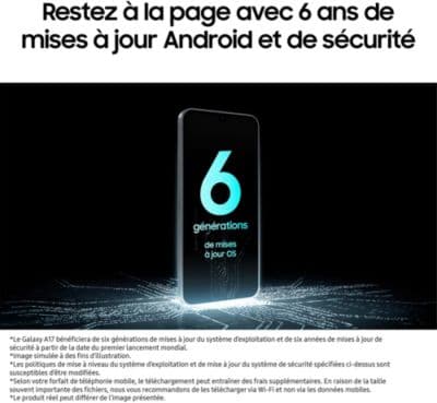 Smartphone SAMSUNG Galaxy A17 Noir 128Go 4G - Image 8