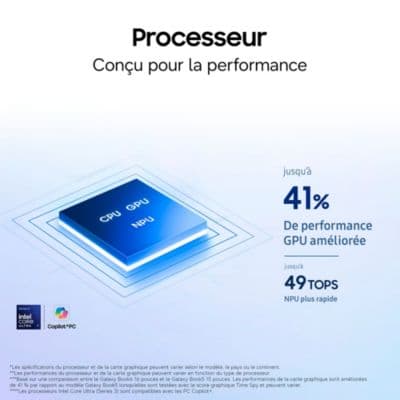 Ordinateur portable SAMSUNG Galaxy Book6 Intel Core Ultra 7 16" Tactile - 16Go RAM SSD512Go - Copilot+ - Image 5