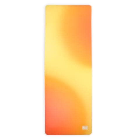 Tapis de yoga antidérapant 5 mm pour pilates étirements relaxation et fitness Jaune - Image 3