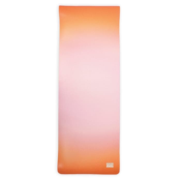 Tapis de yoga antidérapant 5 mm pour pilates étirements relaxation et fitness Rose - Image 1