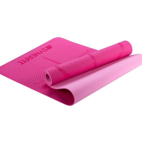 Tapis de yoga colorie rose - Image 3